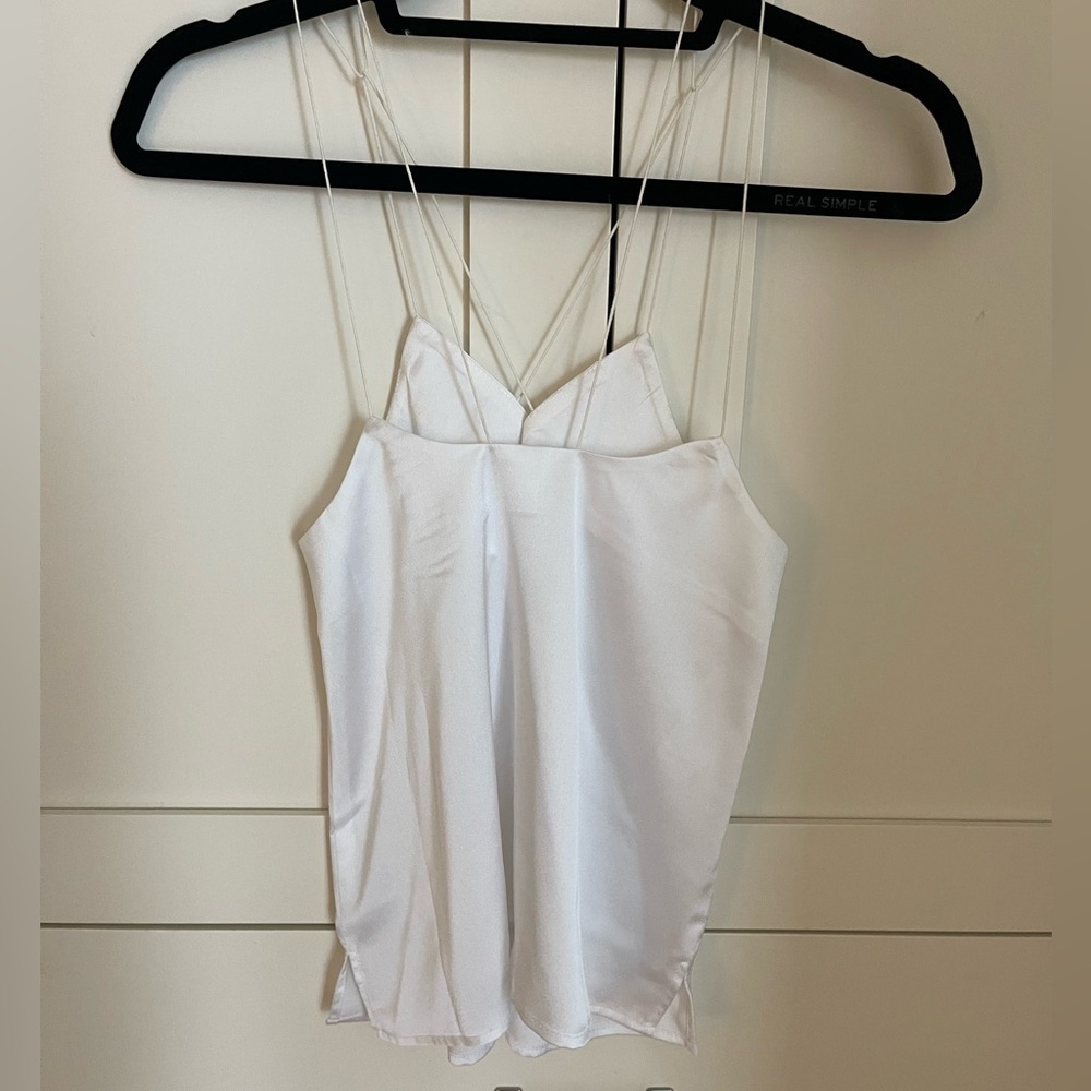 By the way white satin tank - Picture 7 of 9